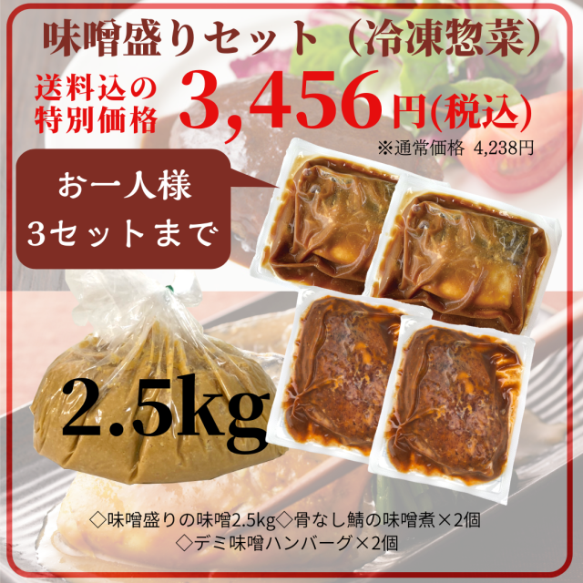 味噌盛りセットハンバーグ・鯖